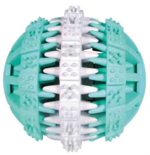 Trixie Denta Fun Natuurrubber Bal met Muntsmaak 7 cm 3 ST