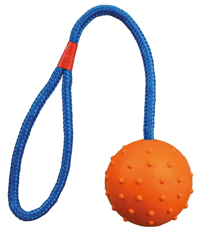 Trixie Natuurrubber Bal Aan Koord 30x6x6 CM 3 ST