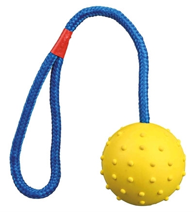 Trixie Natuurrubber Bal Aan Koord 30x6x6 CM 3 ST