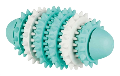Trixie Denta Fun Natuurrubber Rugby Met Muntsmaak 15 CM 3 ST
