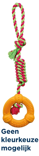 Trixie Natuurrubber Ring Aan Touw Assorti 41x12x12 CM 3 ST