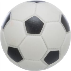Trixie Voetbal Vinyl Zwart/Grijs 6 cm 4 stuks