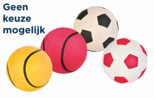 Trixie Drijvende Schuimrubber Bal 5,5 cm Assorti 4 st