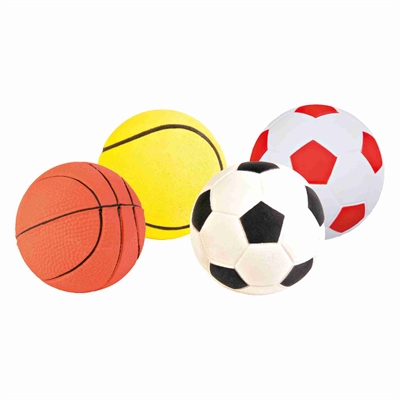 Trixie Schuimrubber Bal Assorti 6x6x6 CM - 24 Stuks