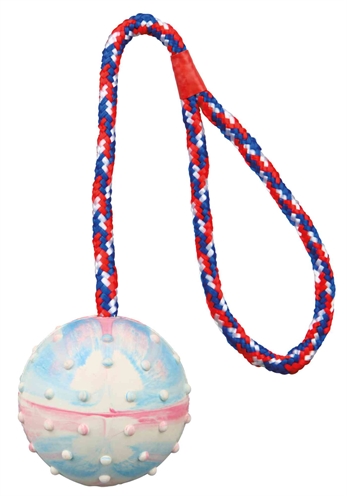 Trixie Natuurrubber Bal Aan Koord 30 cm Assorti 24 ST
