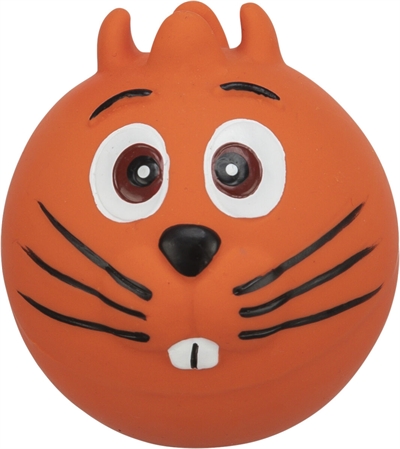 Trixie Latex Face Bal met Geluid 6x6x6 cm 12 st