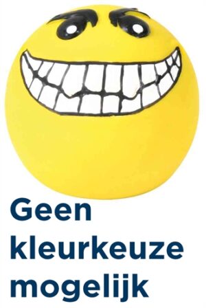 Trixie Latex Smiley Speelgoed met Geluid 6x6x6 CM Assorti 4 ST