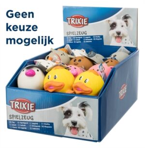 Trixie Latex Baldier met Geluid Assorti 6x6x6 CM 24 ST