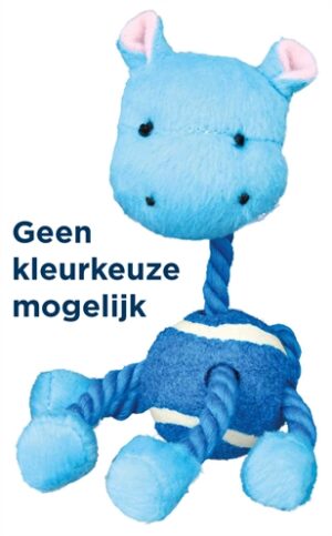 Trixie Pluche Dier met Touw en Tennisbal 16 CM Assorti 3 ST