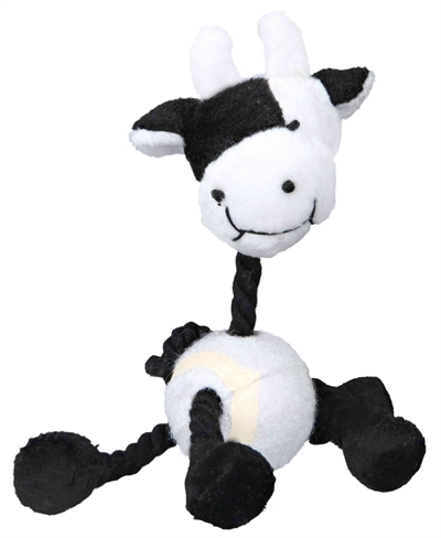 Trixie Pluche Dier met Touw en Tennisbal 16 CM Assorti 3 ST