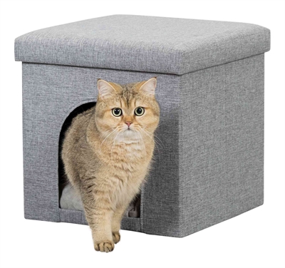 Trixie Poef Kattenmand Relax-Iglo Alois Grijs 40x40x38 cm