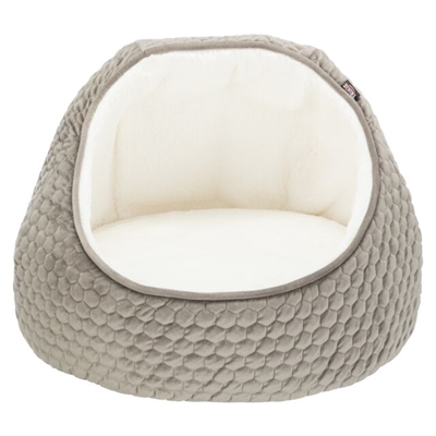 Trixie Relax-iglo Livia Taupe/Crème 45x33x25 cm — Comfortabele plek voor jouw hond