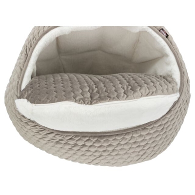 Trixie Relax-iglo Livia Taupe/Crème 45x33x25 cm — Comfortabele plek voor jouw hond