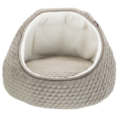 Trixie Relax-iglo Livia Taupe/Crème 45x33x25 cm — Comfortabele plek voor jouw hond