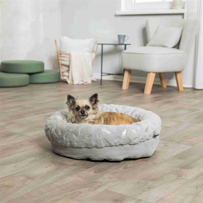 Trixie Mand Feather Rond Zilver/Grijs 50x50x14 cm — Comfortabele rustplek voor je hond
