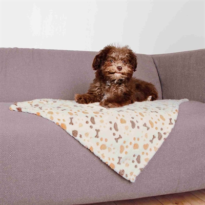 Trixie Deken Lingo Softfleece Wit/Beige 75x50 cm — Comfortabele plek voor je huisdier