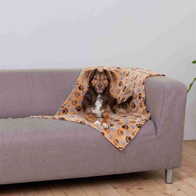 Trixie Softfleece Deken Laslo Beige 100x70 cm — Zachte, hygiënische ligplek voor je hond