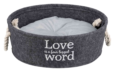 Trixie Mand Lian Rond Antraciet 37x37x14 cm — Comfortabele rustplek voor je hond