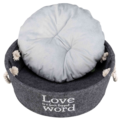 Trixie Mand Lian Rond Antraciet 45 cm — Comfortabele plek voor je hond