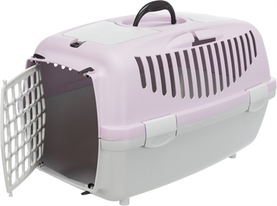 Trixie Vervoersbox Capri 2 Lichtgrijs/Lila 55x37x34 cm