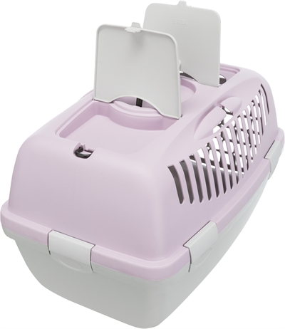 Trixie Vervoersbox Capri 2 Lichtgrijs/Lila 55x37x34 cm