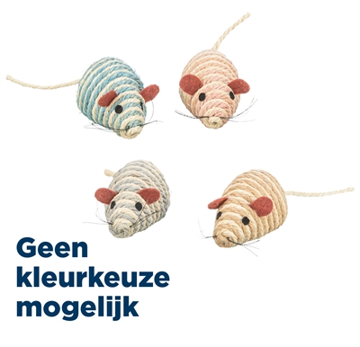 Trixie Muis Sisal Assorti 10 CM 4 ST