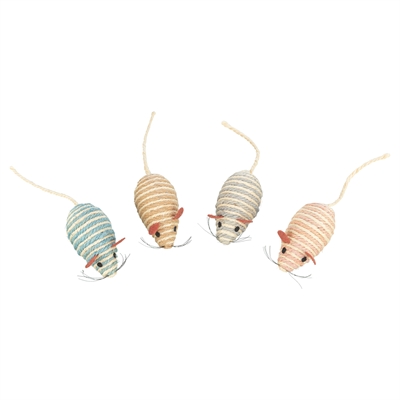 Trixie Muis Sisal Assorti 10 cm - 4 stuks