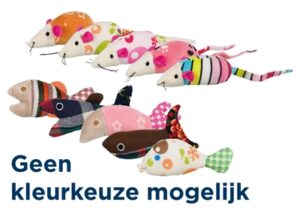 Trixie Pluche Muis/Vis met Kattenkruid 9-12 CM 42 ST Assorti