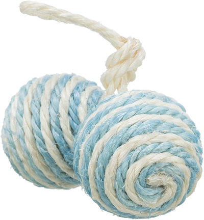 Trixie 2 Ballen Aan Koord Sisal 4,5 cm 4 Stuks