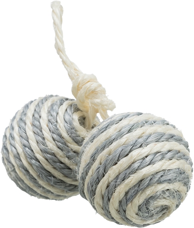Trixie 2 Ballen Aan Koord Sisal 4,5 cm 4 Stuks