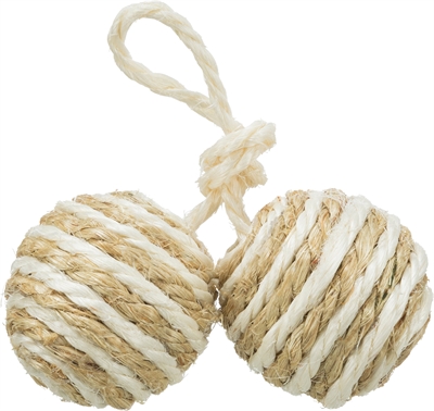Trixie 2 Ballen Aan Koord Sisal 4,5 cm 4 Stuks