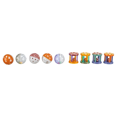 Trixie Bal/Rol Kunststof Assorti 4,5 cm - 60 st