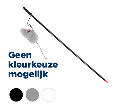 TRIXIE SPEELHENGEL MUIS KUNSTSTOF / PLUCHE MET CATNIP 100 CM 4 ST