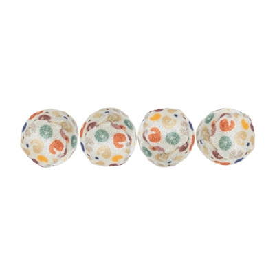 TRIXIE SET BALLEN MET LUIPAARDPRINT PLUCHE 4X4X4 CM 4X4 ST