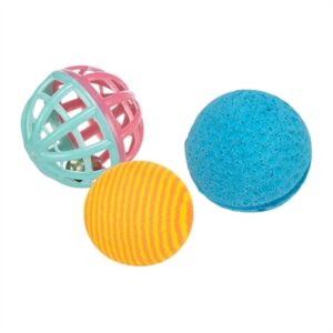 Trixie Set Ballen 4x4 cm Assorti 3 stuks