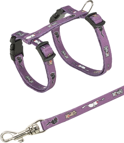 Trixie Kittentuig Junior Kattenmotief 21-33x0,8 CM met Riem 120 CM