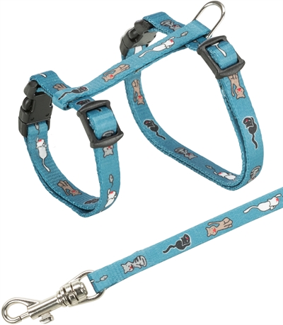 Trixie Kittentuig Junior Kattenmotief 21-33x0,8 CM met Riem 120 CM
