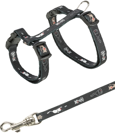 Trixie Kittentuig Junior Kattenmotief 21-33x0,8 CM met Riem 120 CM