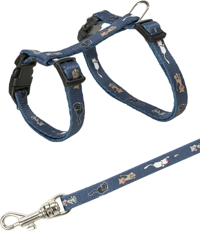 Trixie Kittentuig Junior Kattenmotief 21-33x0,8 CM met Riem 120 CM