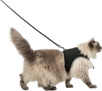Trixie Softtuig Kat Met Riem Zwart 36-54 CM 120 CM