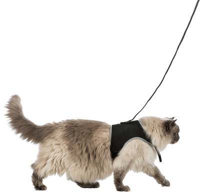 Trixie Softtuig Kat Met Riem Zwart 36-54 CM 120 CM