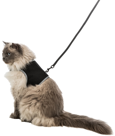 Trixie Softtuig Kat Met Riem Zwart 36-54 CM 120 CM