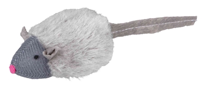 Trixie Pluche Muis Met Microchip 6 CM Assorti 12 ST