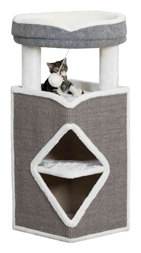 Trixie Cat Tower Arma Grijs/Wit 54x54x98 CM Krabpaal