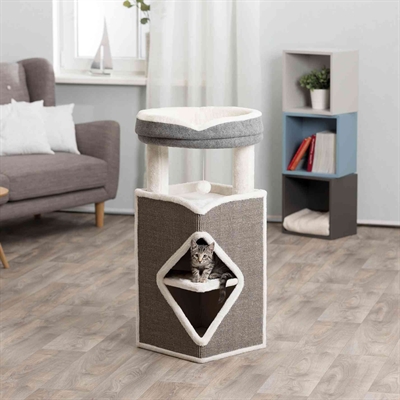 Trixie Cat Tower Arma Grijs/Wit 54x54x98 CM Krabpaal