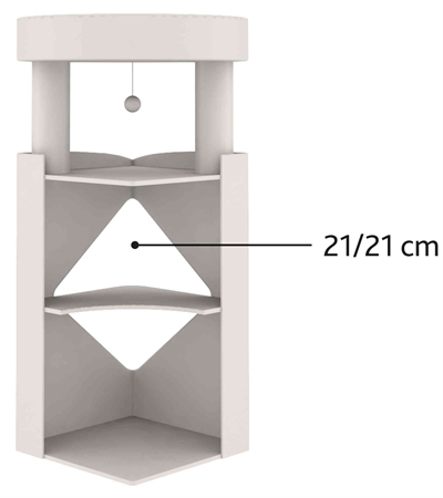 Trixie Cat Tower Arma Grijs/Wit 54x54x98 CM Krabpaal
