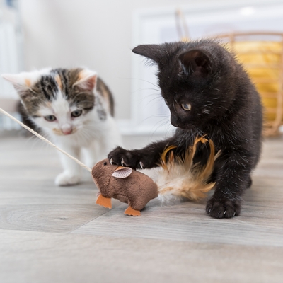 Trixie Speelhengel Muis met Veren 50 CM met Catnip 4 ST