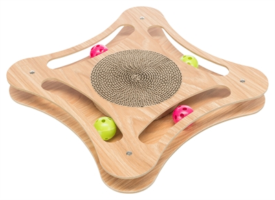 Trixie Krabkarton Met Speelgoed Hout 35x35x4 CM