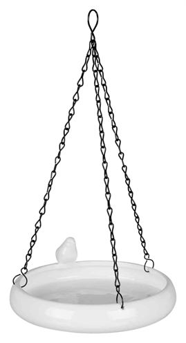 Trixie Vogeldrinkschaal Hangend Keramiek Wit 21x21 CM 500 ML