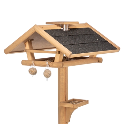 Trixie Natura Voederhuis Grenenhout 53x53x28/140 cm met Silo